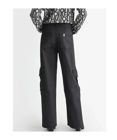 Liu •jo Coated Casual Pants In Black