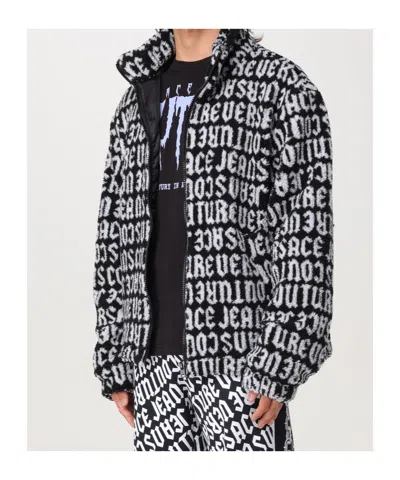 Versace Jeans Double-sided Down Jacket In Multi