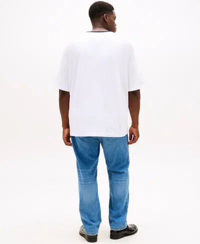Tommy Hilfiger Men's Big & Tall Tino Logo Short Sleeve T-shirt In White