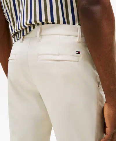 Tommy Hilfiger Men's Denton Tailored Fit Knit Tech Chinos In White