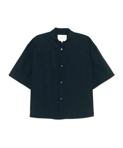 Studio Nicholson Button-down Collar Shirt With Chest Pocket In Black