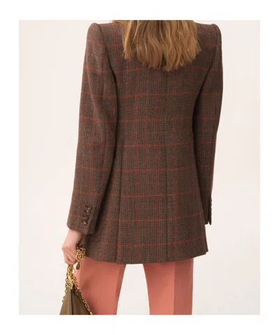 Chloé Tailored Jacket Longline Silhouette In Brown