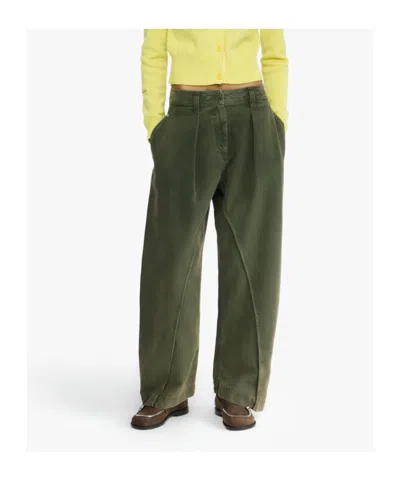 Jw Anderson Twisted-seam Trousers In Green