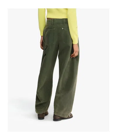 Jw Anderson Twisted-seam Trousers In Green