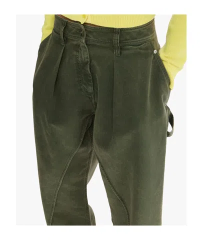 Jw Anderson Twisted-seam Trousers In Green