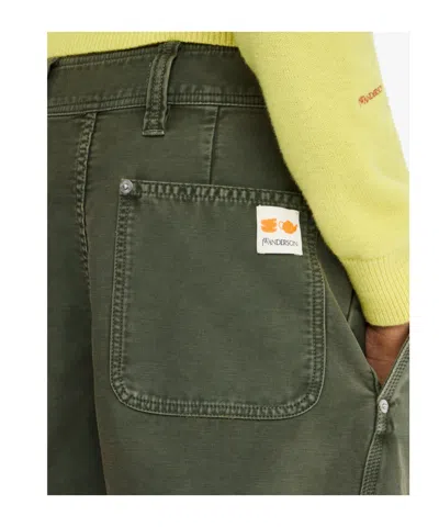 Jw Anderson Twisted-seam Trousers In Green