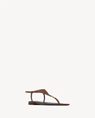 Saint Laurent Cassandra Ysl Smooth Leather Sandals