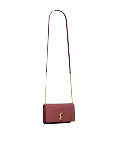 Saint Laurent Cassandre Phone Holder In Smooth Leather