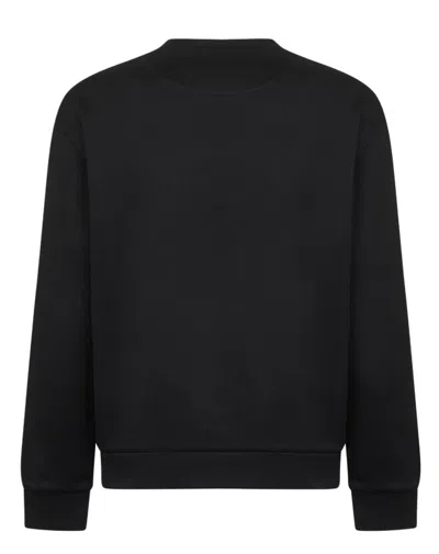 Prada Triangle-logo Cotton Sweatshirt In Black