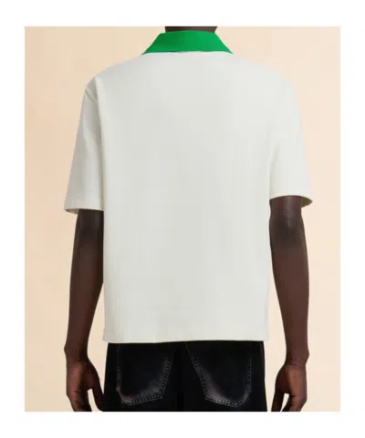 Marni Cotton Blend Polo Shirt With Contrasting Collar