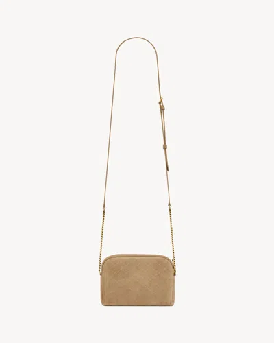 Saint Laurent Gaby Zipped Pouch In Suede