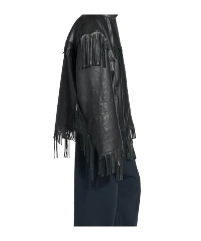 Balenciaga Men's Fringe Jacket In Black In Black
