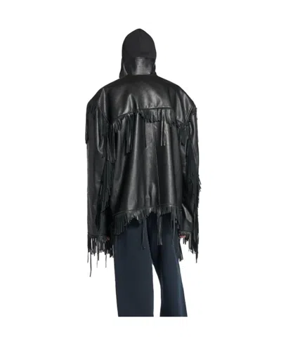 Balenciaga Men's Fringe Jacket In Black In Black