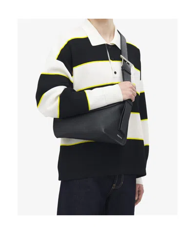 Alexander Mcqueen Women Black Large Sling T-bar Crossbody Bag