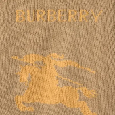 Burberry Wool And Cashmere Sweater With Ekd Knitwear Brown In Neutral
