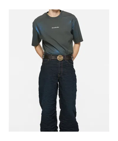 Acne Studios Round Neck Short Sleeve T-shirt In Neutral