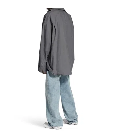 Balenciaga Grey Cotton Shirt In Gray