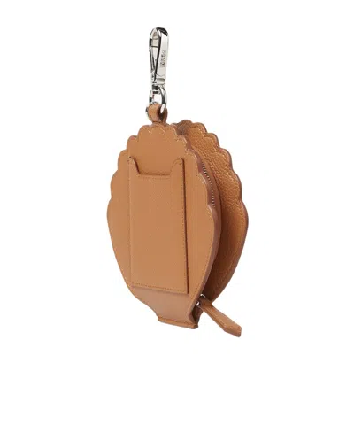 Fendi Shell Charm In Brown