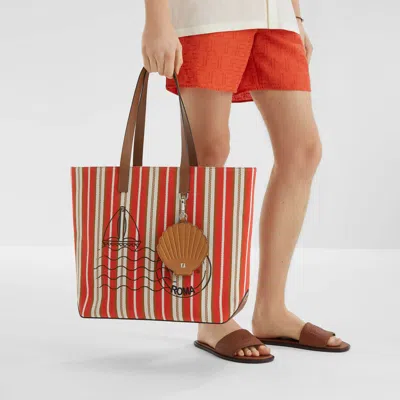 Fendi Shell Charm In Brown
