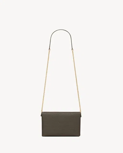 Saint Laurent Cassandre Chain Pouch In Lambskin