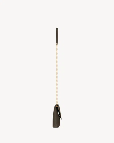 Saint Laurent Cassandre Chain Pouch In Lambskin