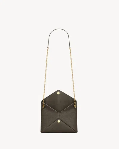 Saint Laurent Cassandre Chain Pouch In Lambskin