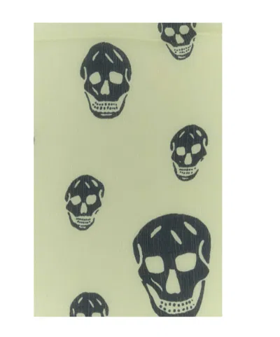 Alexander Mcqueen Skull Print Sheer Silk Scarf