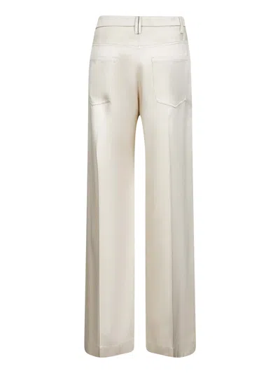 Brunello Cucinelli Monili Detailed Straight Leg Trousers In Neutral