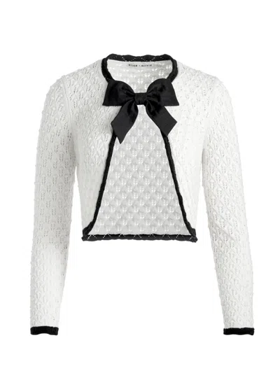 Alice And Olivia Wool Shrug Bow Cardigan