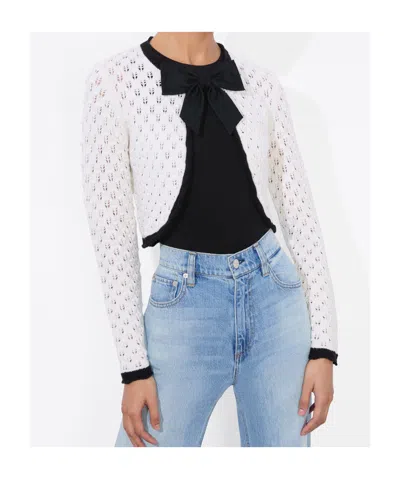 Alice And Olivia Wool Shrug Bow Cardigan