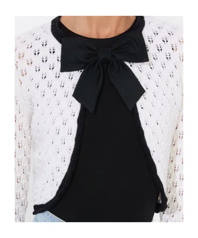 Alice And Olivia Wool Shrug Bow Cardigan