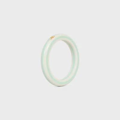 Celine Sorbet Bangle In Resin And Brass With Gold Finish
