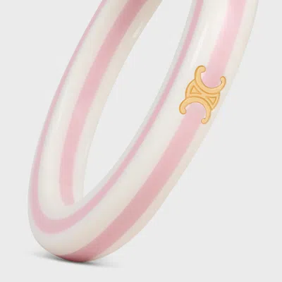 Celine Sorbet Bangle In Resin And Brass With Gold Finish