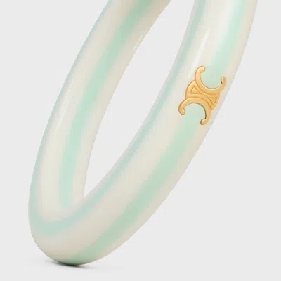 Celine Sorbet Bangle In Resin And Brass With Gold Finish
