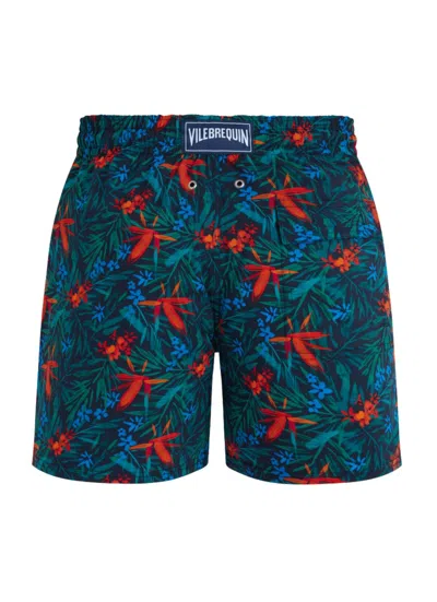 Vilebrequin Tropical Flower Stretch Swim Trunks In Multi