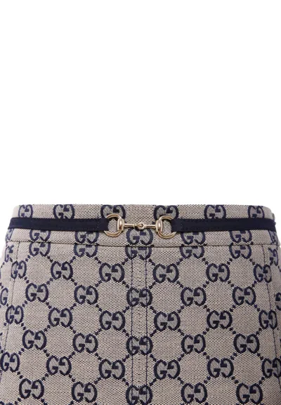 Gucci Gg-patterned Pleated Mini Skirt