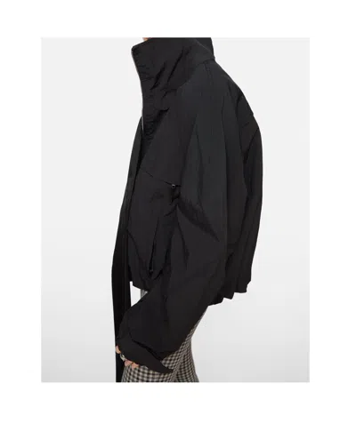 Acne Studios High-collar Zip-up Jacket In Black