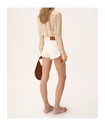Chloé Striped Long-sleeved Shirt In Multi