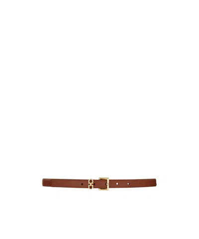 Ferragamo Gancini Buckle Belt In Brown