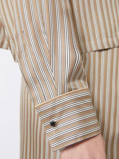 Max Mara Printed Silk Cropped Shirt In Gray