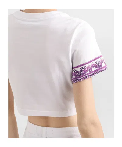 Dolce & Gabbana Dolce  Gabbana Majolica Printed Short-sleeved T-shirt In White