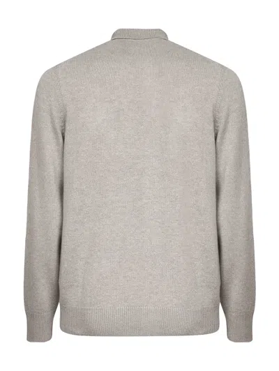 Brunello Cucinelli Long-sleeved Knitted Cardigan In Neutral