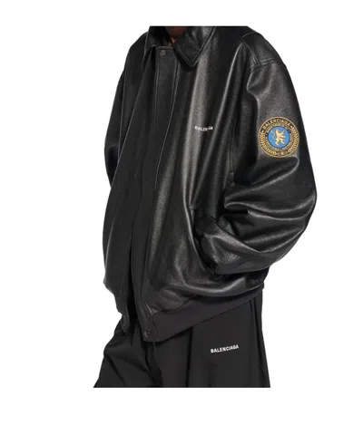 Balenciaga Men's Taxi Jacket In Black In Black