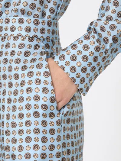 Max Mara Studio High-waist Pattern-printed Trousers In Gray