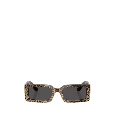 Dolce & Gabbana Logo Emblem Rectangle Acetate Sunglasses