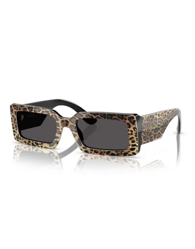 Dolce & Gabbana Logo Emblem Rectangle Acetate Sunglasses
