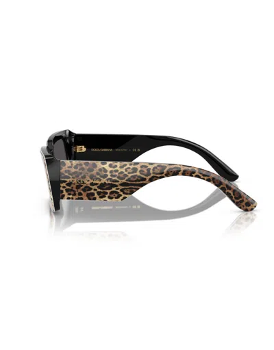 Dolce & Gabbana Logo Emblem Rectangle Acetate Sunglasses