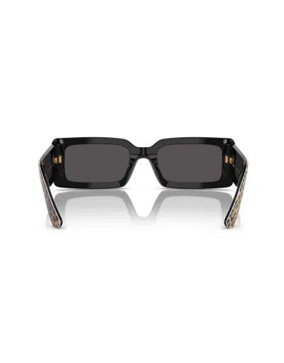 Dolce & Gabbana Logo Emblem Rectangle Acetate Sunglasses