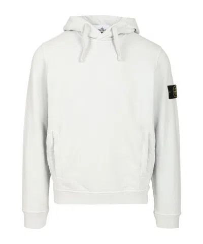 Stone Island Organic Cotton Hoodie In White