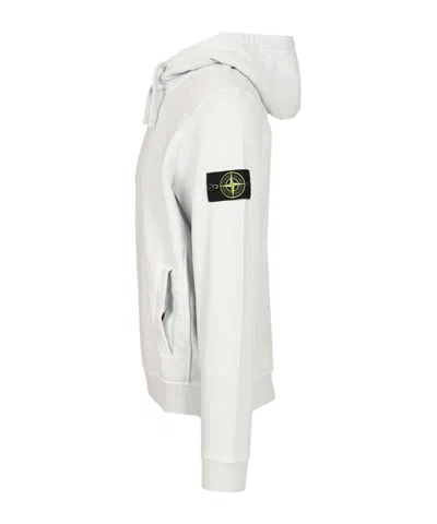 Stone Island Organic Cotton Hoodie In White